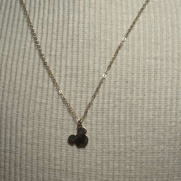 Mickey Mouse Gold Filled Necklace w/Silhoutte Pendant - Picture 4 of 4